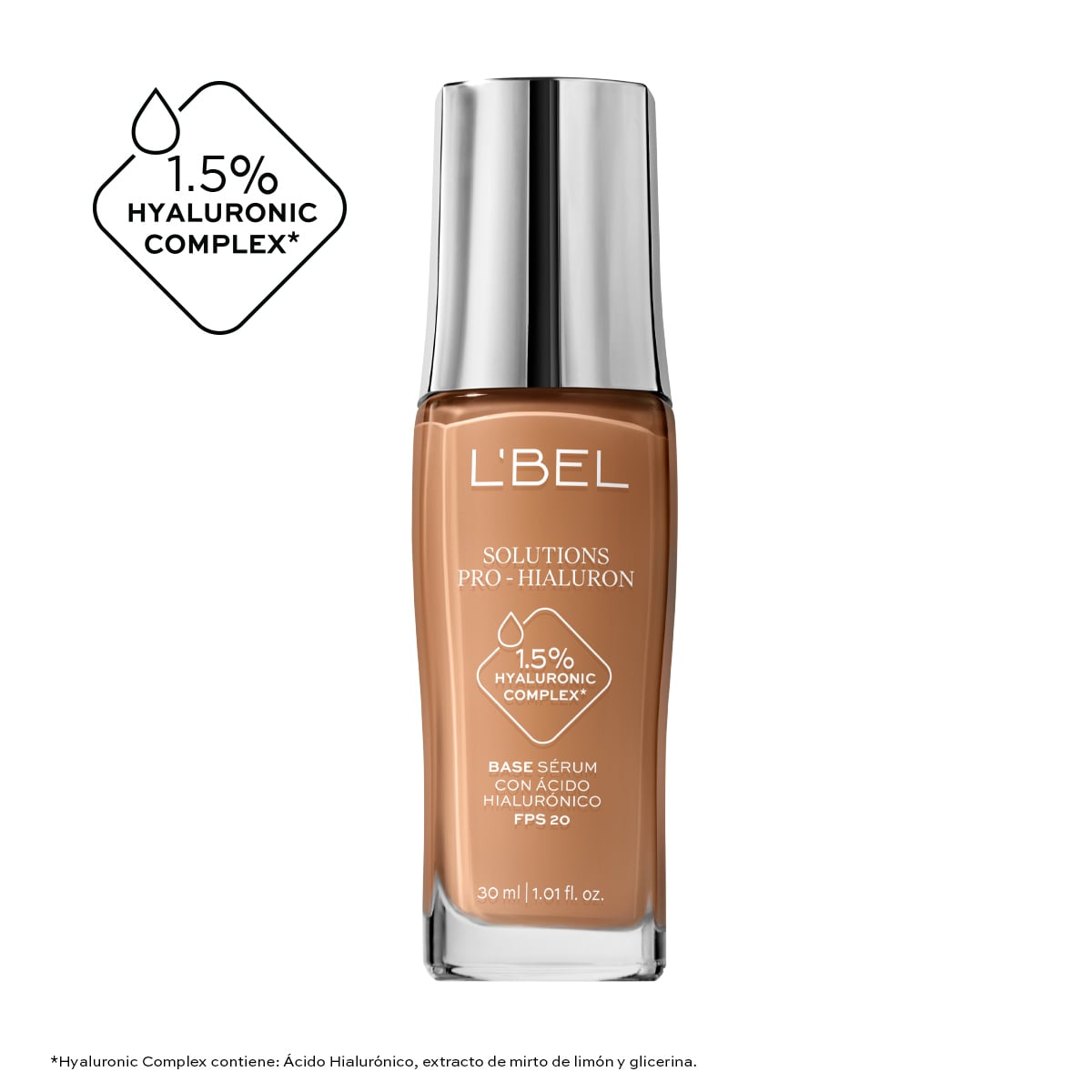 Base de Maquillaje Solutions Pro-Hialuron con Ácido Hialurónico 30ml. · Color: Cacao 350-N
