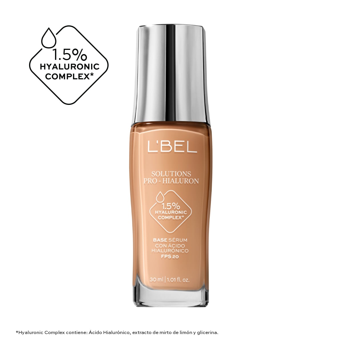 Base de Maquillaje Solutions Pro-Hialuron con Ácido Hialurónico 30ml. · Color: Almendra 230-N