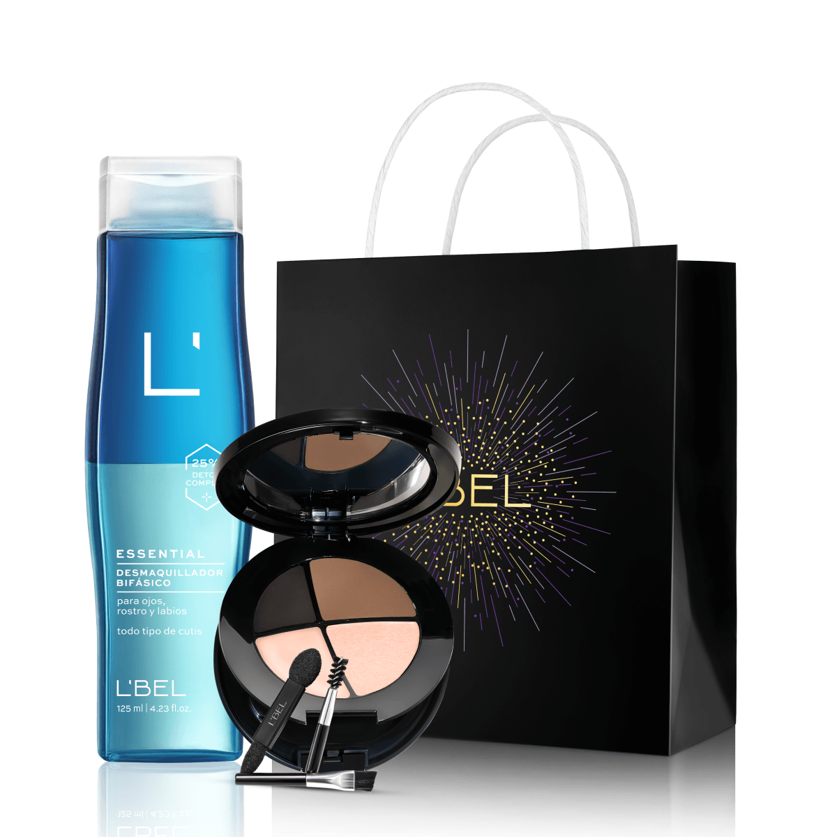 Set Estuche Multifuncional de Ojos Cejas + Desmaquillante Bifásico