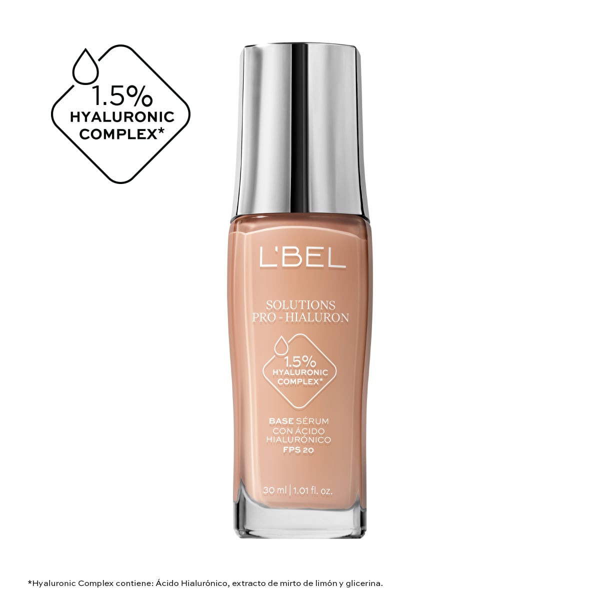 Base de Maquillaje Solutions Pro-Hialuron con Ácido Hialurónico 30ml. · Color: Latte 180-F